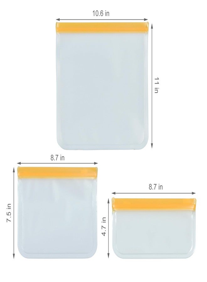IHYjinchoo 4 Pack Reusable Storage Bags, Thick Leakproof Freezer Bags, Food Storage Containers for Meat, Veggies, Sandwiches, Snacks, Travel, and Home Use (4Pcs-Small) - Image 2